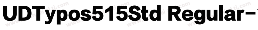UDTypos515Std Regular字体转换
